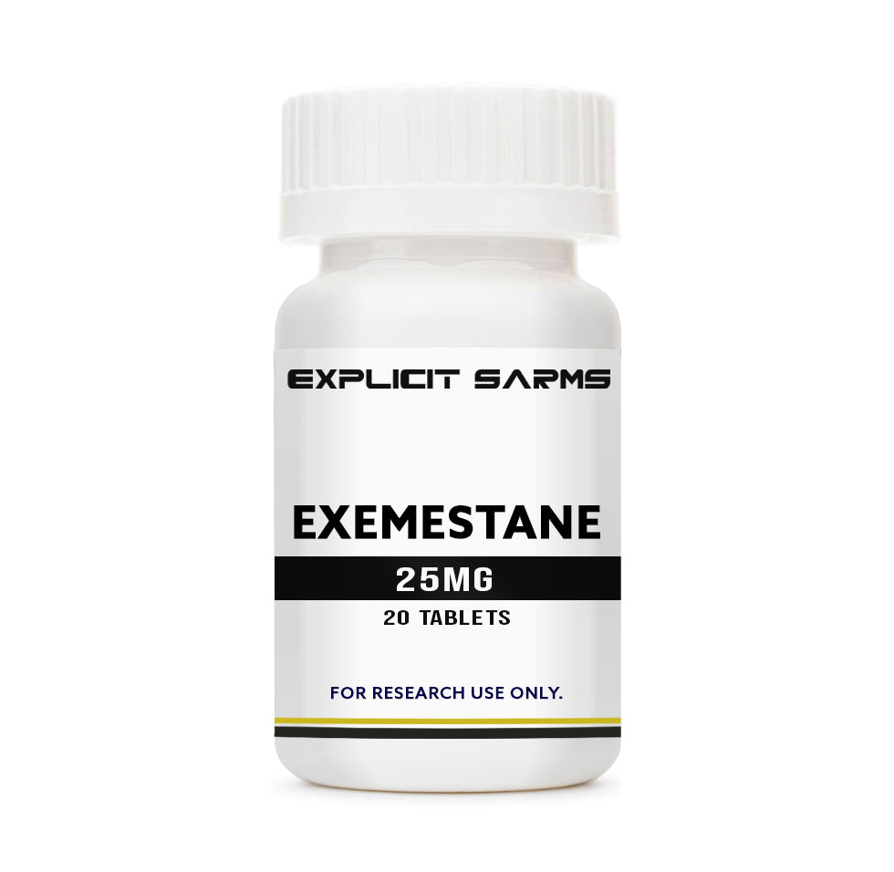 bottle of exemestane tablets 25mg