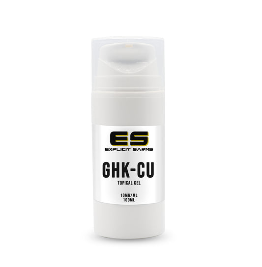 bottle of ghk-cu topical gel peptide